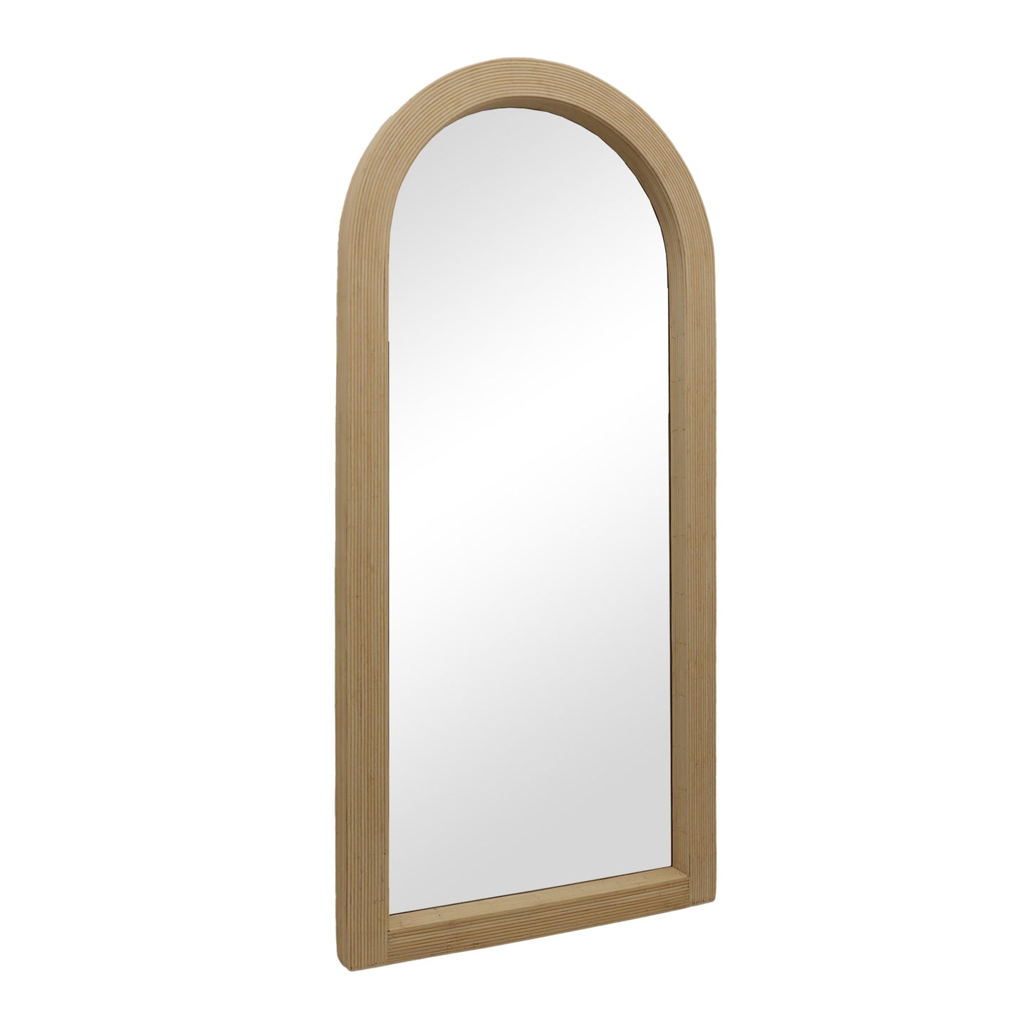 Arched Bamboo Wall Mirror