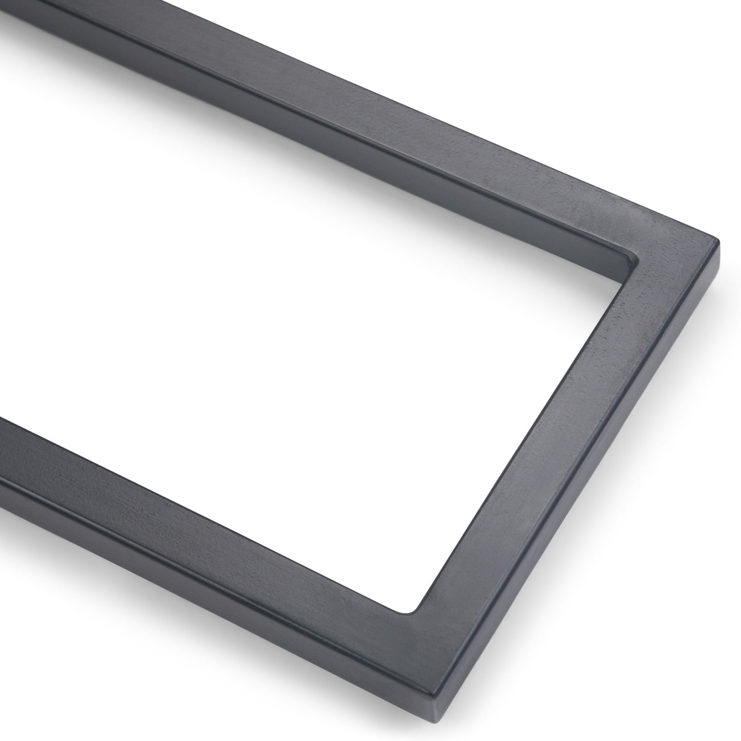 Haloed Side Table with C-Shaped Design and Metal Frame