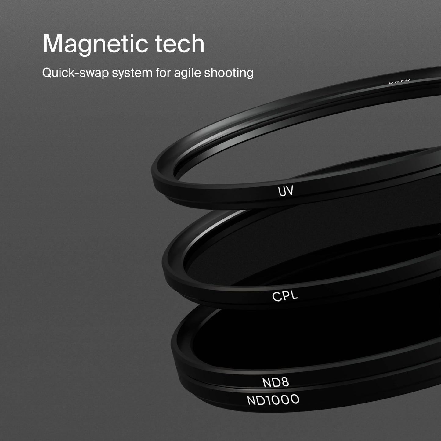 Urth 52mm Magnetic UV, Circular Polarizing (CPL), ND8, ND1000 Lens Filter Kit (Plus+)
