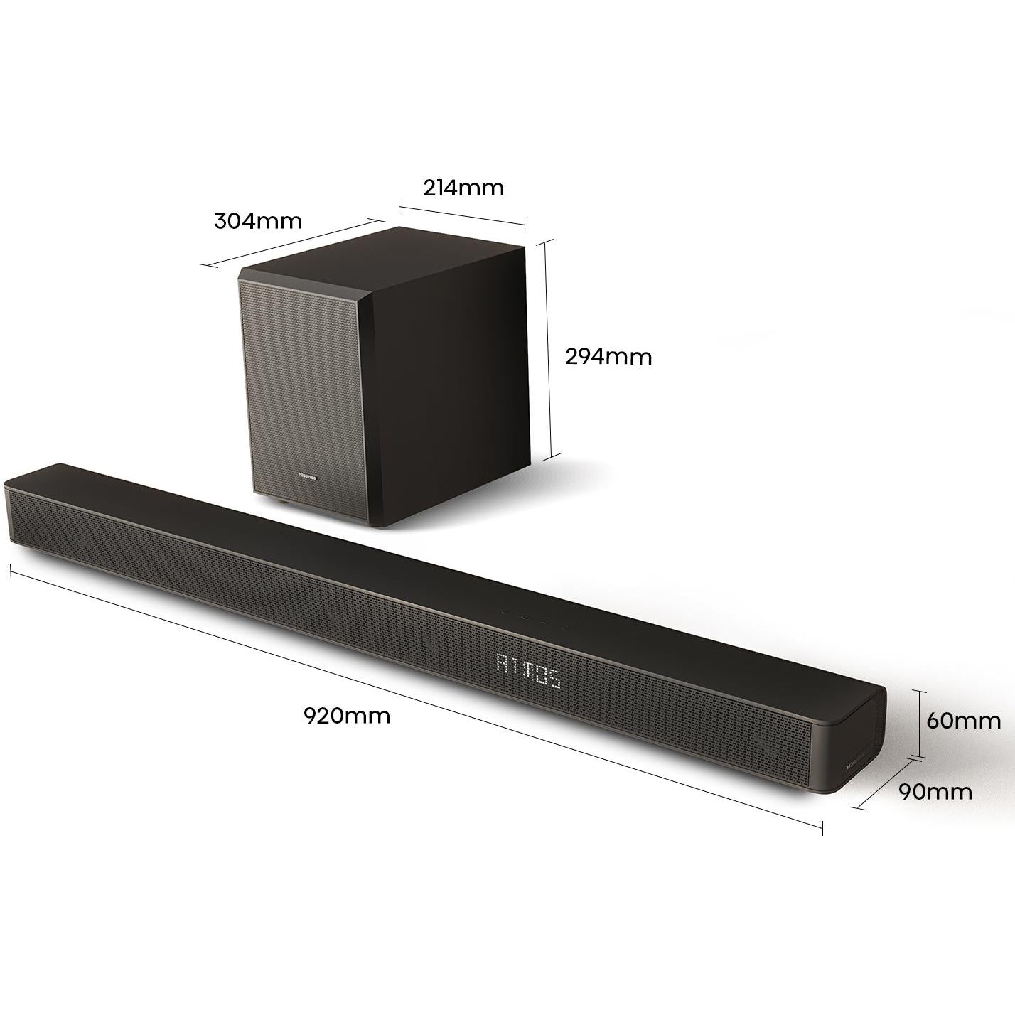 Hisense AX3100G 3.1 Channel Dolby Atmos 280W Soundbar