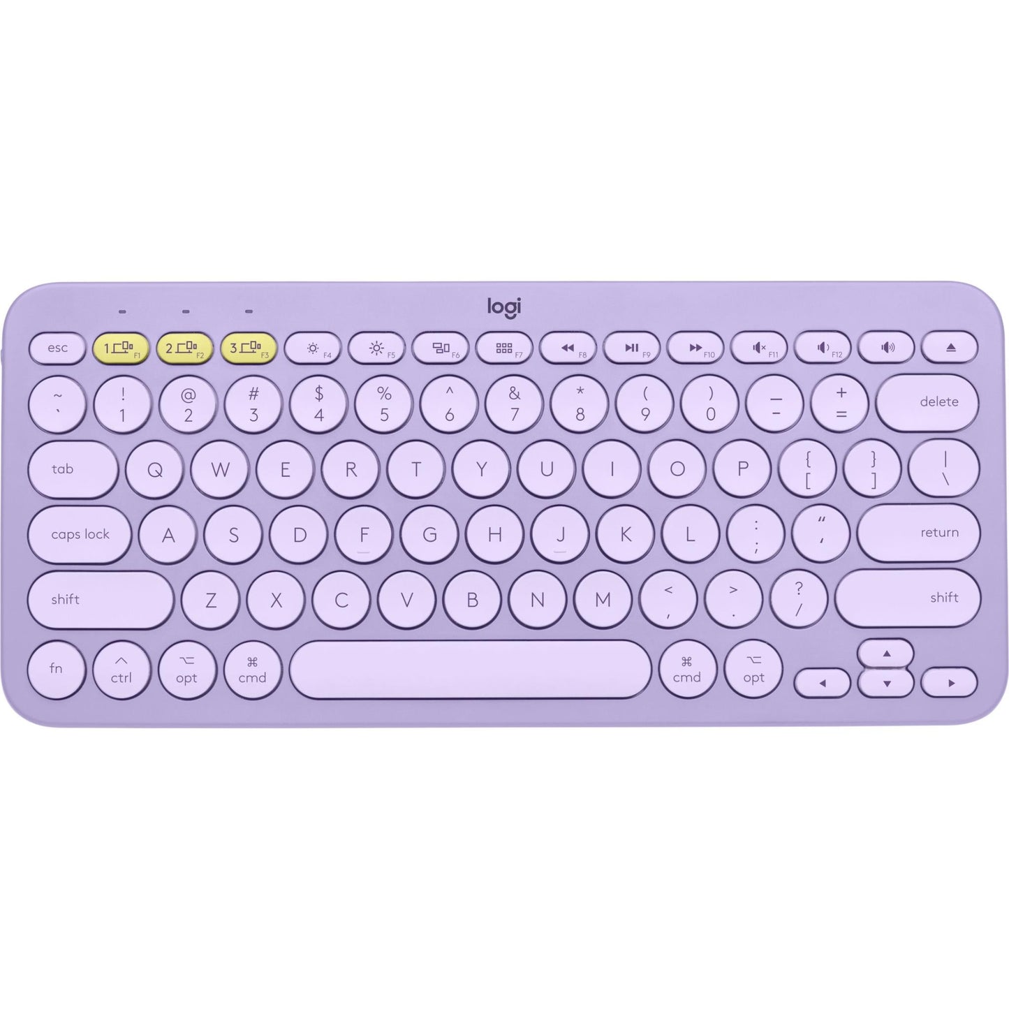 Logitech K380 Multi-Device Bluetooth Keyboard (Lavender Lemonade)