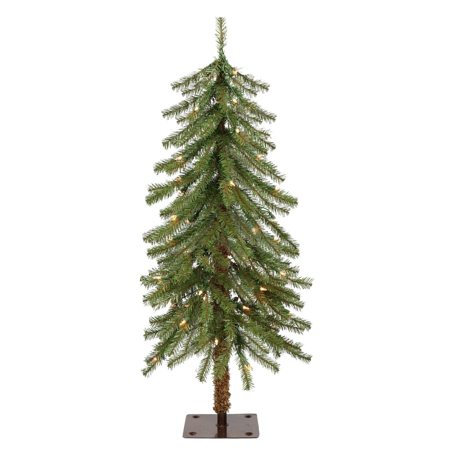 Pre-lit 3 ft Alpine Artificial Christmas Tree