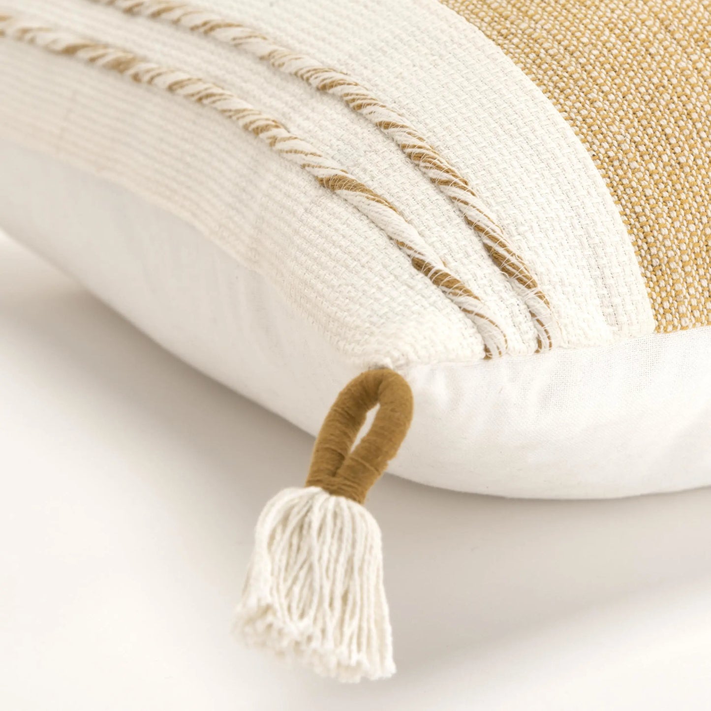 Woven Color Block Throw Pillow