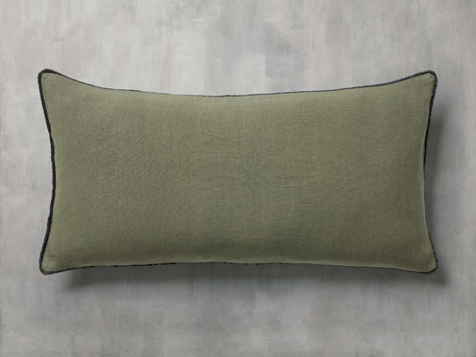 Contrast Edge Lumbar Pillow Cover