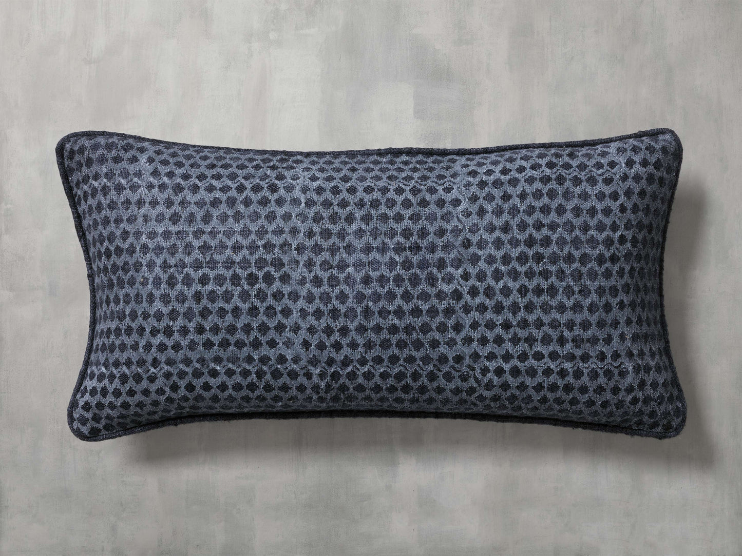 Joni Printed Raw Silk Lumbar Pillow Cover