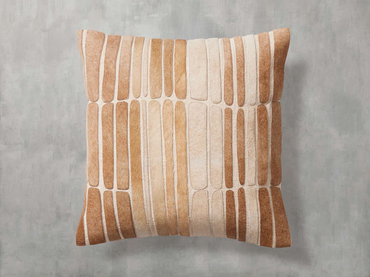 Pieced Hair on Hide Pillow Cover