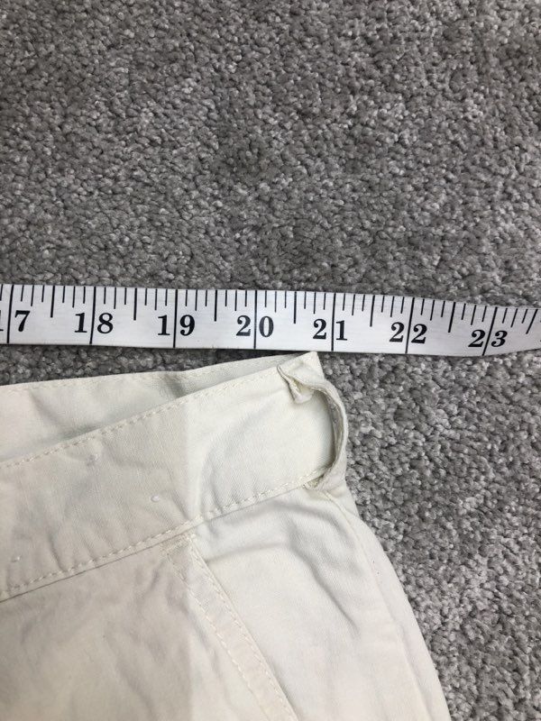 L.L. Bean Short Men White 46 100% Cotton Tropic Weights Chino Shorts Lightweight