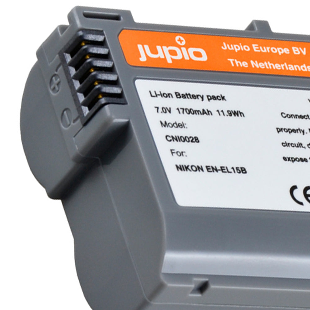 Jupio Li-Ion 7.0V 1700mAh Rechargeable Battery For Nikon EN-EL15B Camera