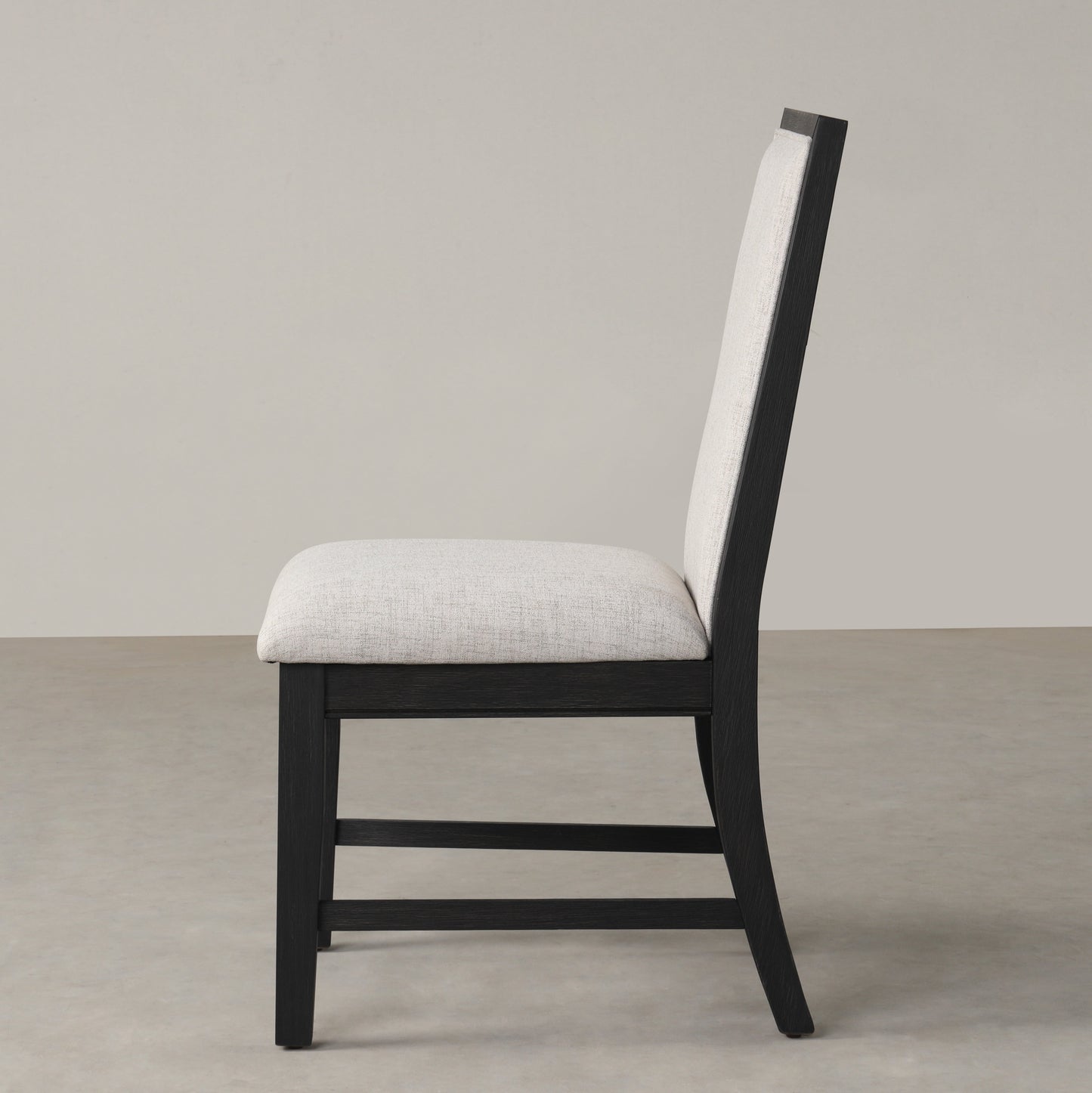 Upholstered Dining Chair with Slatted Back, Set of 2