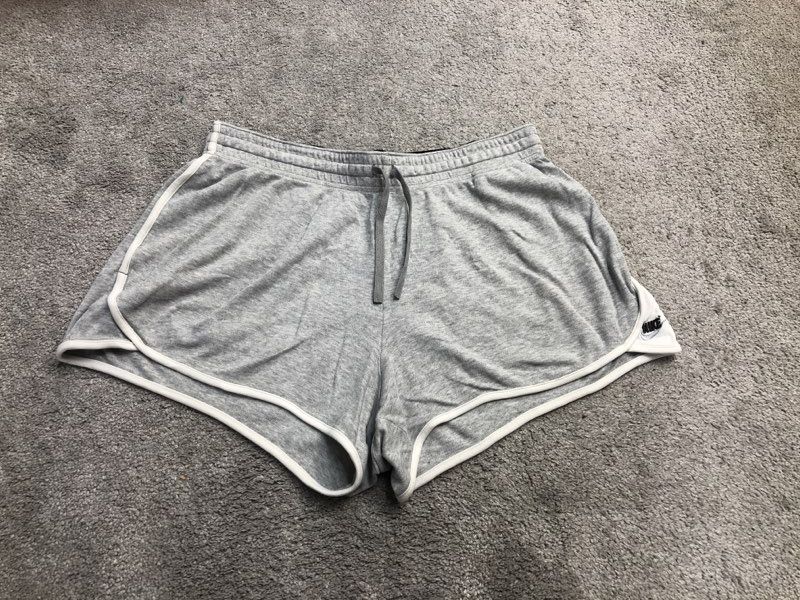 Nike Shorts Womens Large Gray Activewear Athletic Just Do It Running 100% Cotton