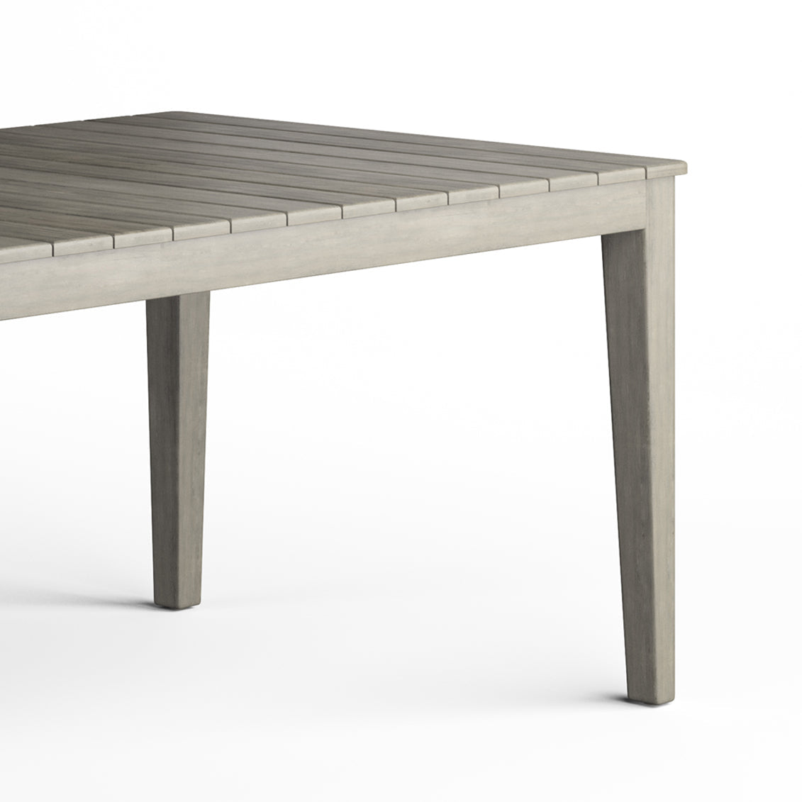 Outdoor Dining Table with Slatted Top and Solid Wood Legs