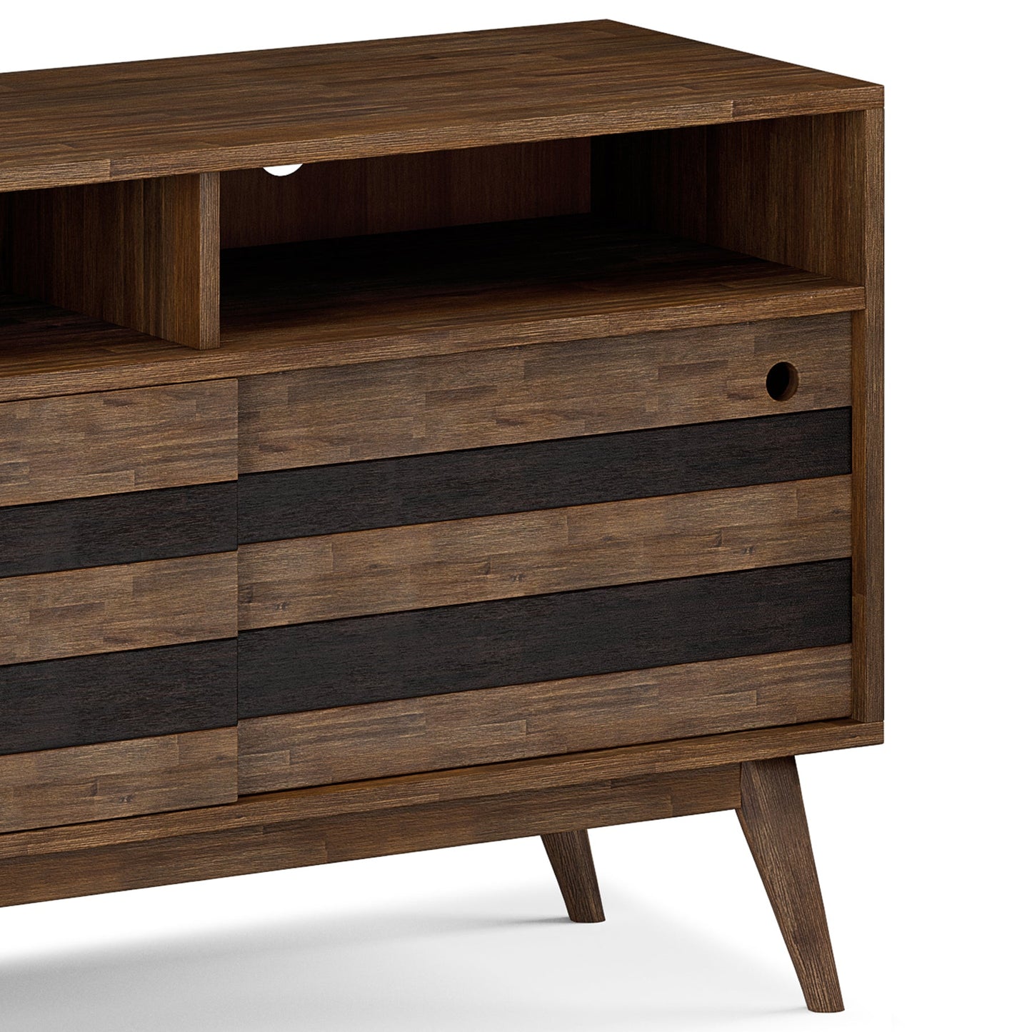 54" TV Stand with Adjustable Shelves and Sliding Doors