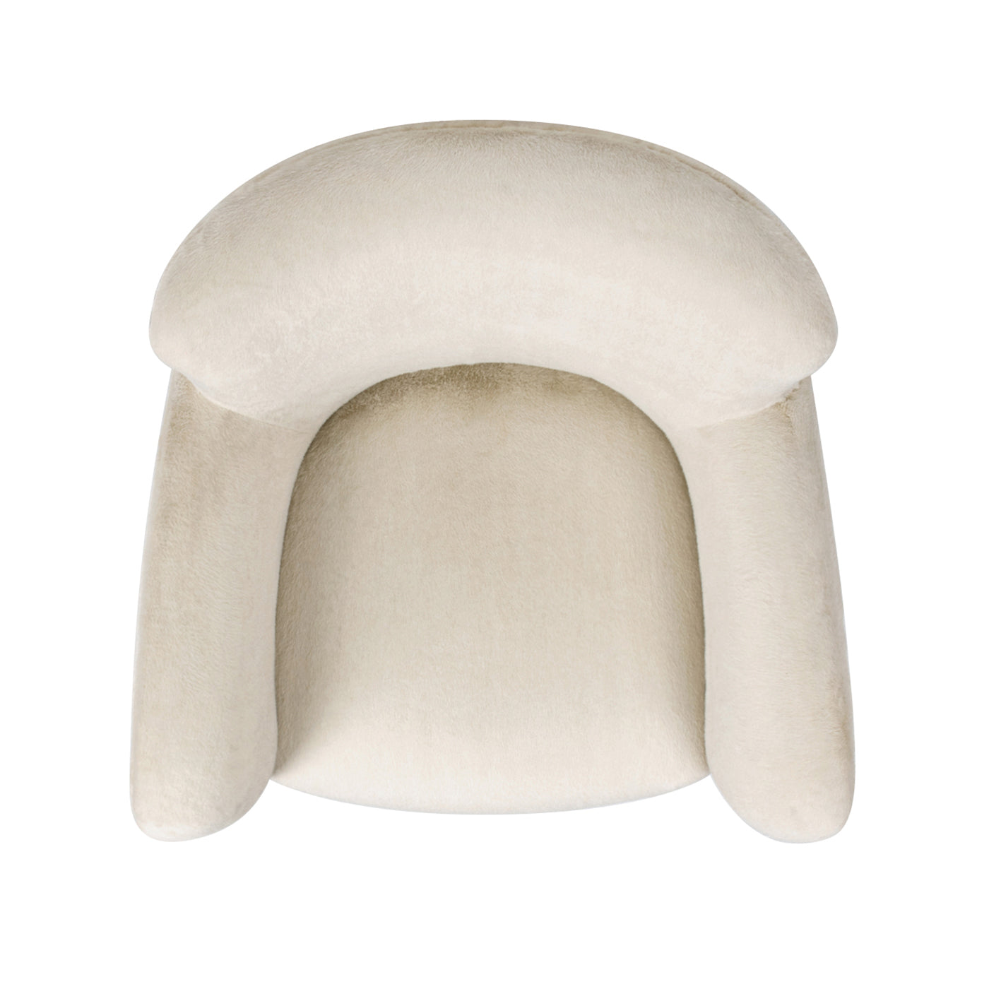 Upholstered Arm Chair with Curved Back