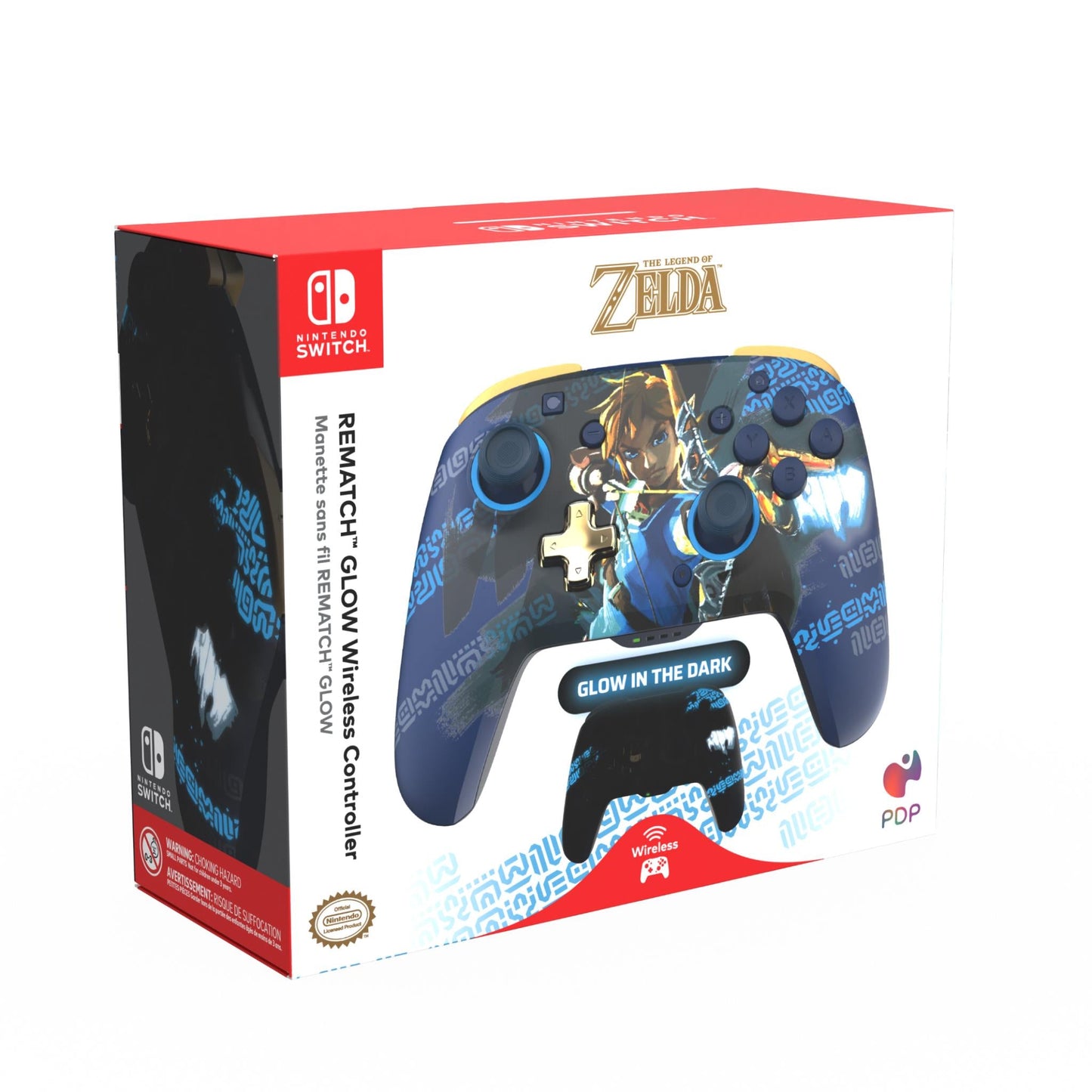 Rematch Glow Wireless Controller for Nintendo Switch (Link Hero)