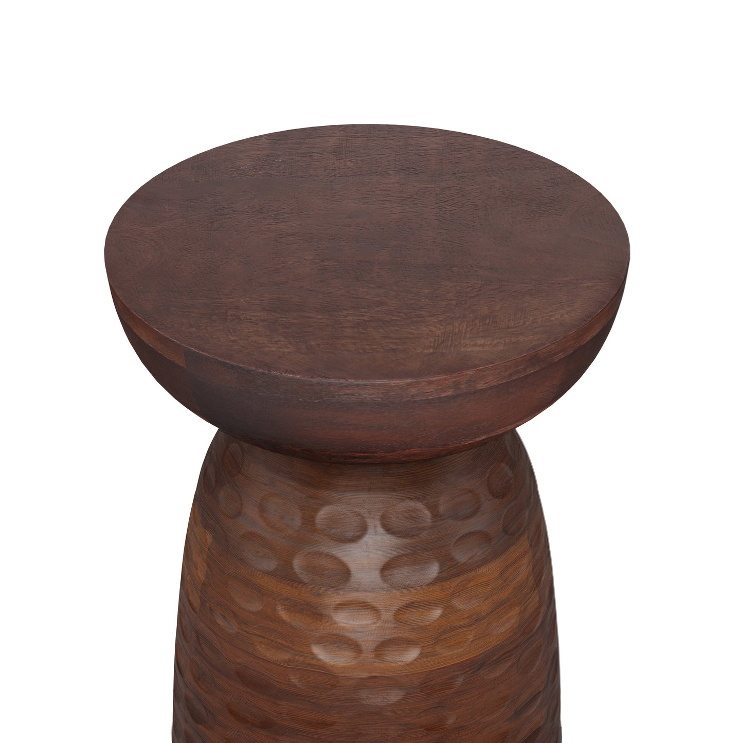 Centum Wooden Accent Table with Sleek Sculptural Design