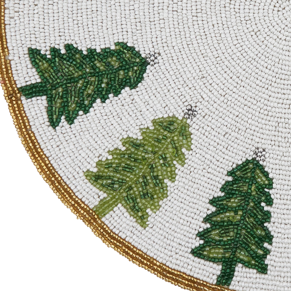 Beaded Christmas Trees Placemats, Set of 4
