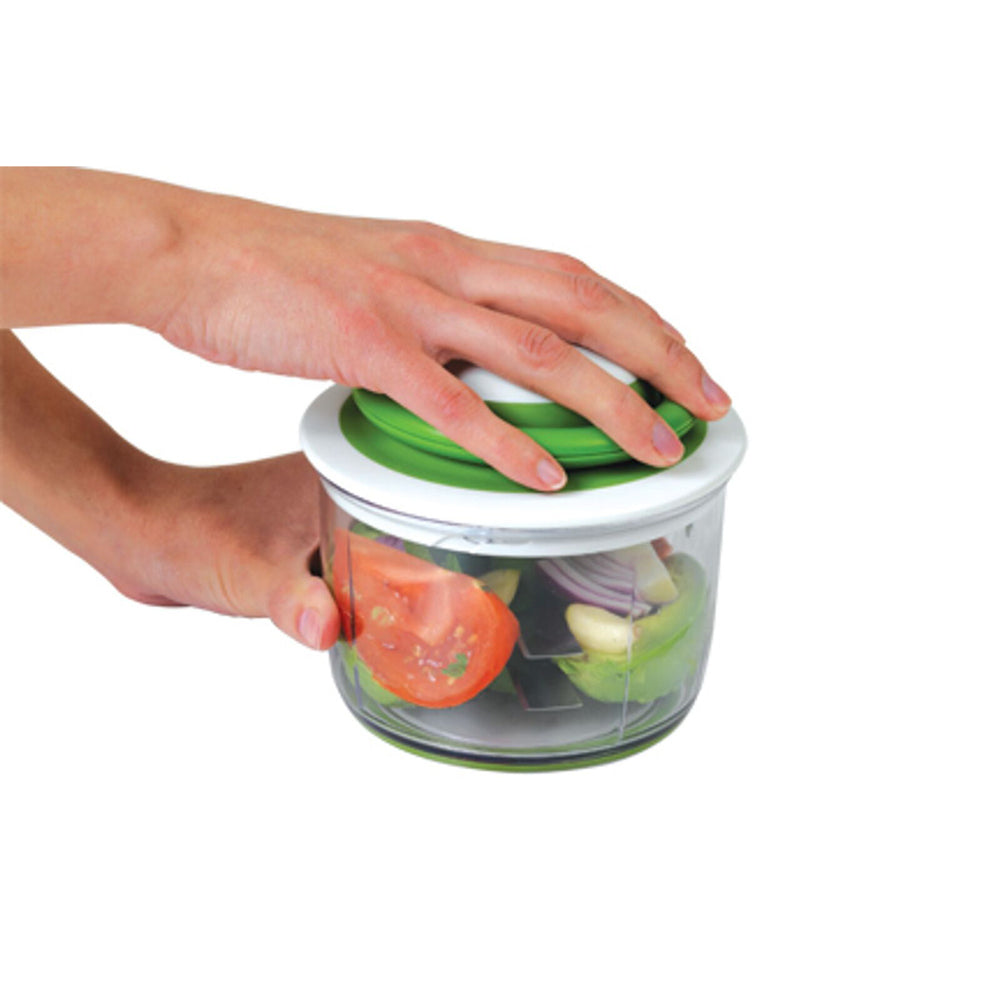 Chef'n VeggiChop 900ml Manual Food Processor & Hand-Powered Food Chopper (Green)
