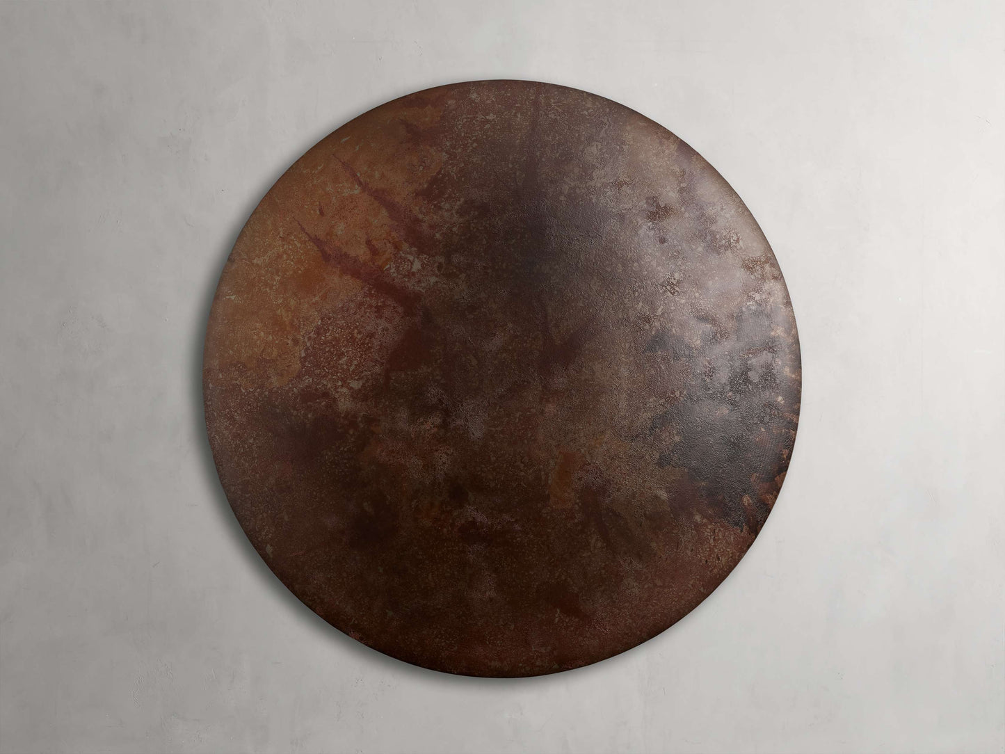 Rust Patina Round Wall Panel