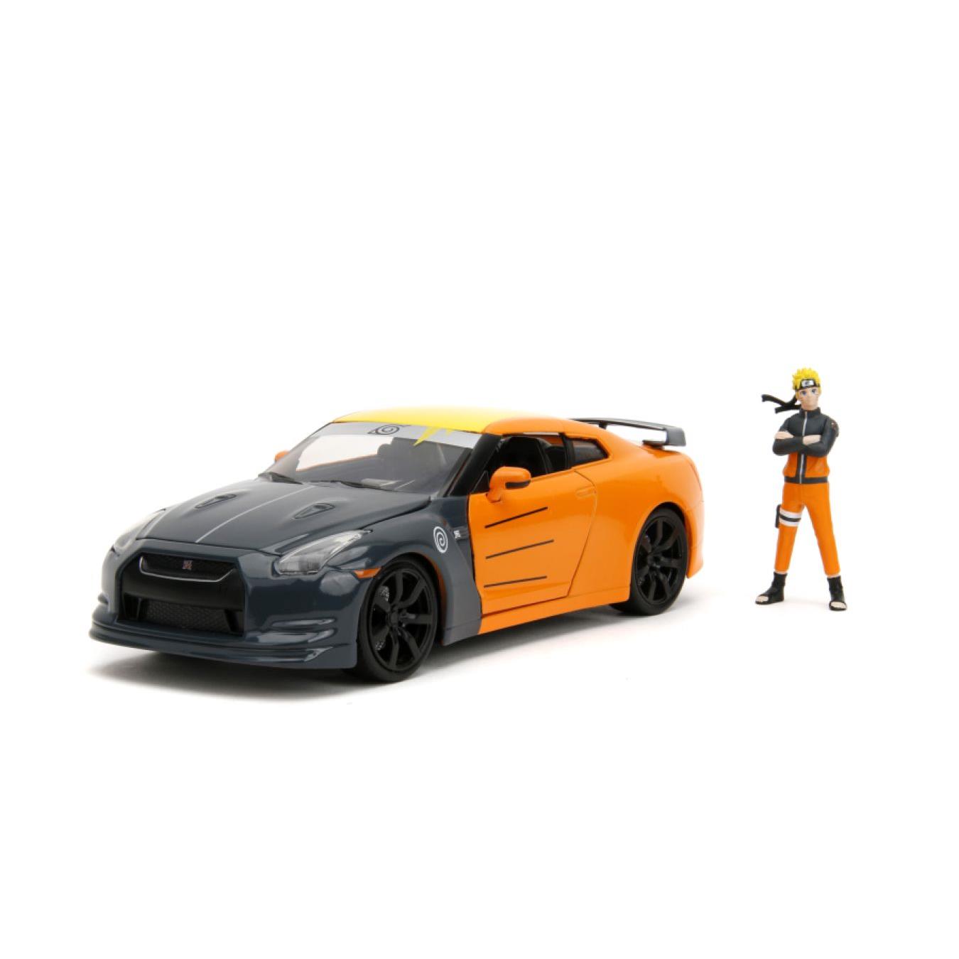 Naruto - Nissan GT-R R35 (2009) 1:24 Scale with Naruto Figure Hollywood Rides Diecast Vehicle