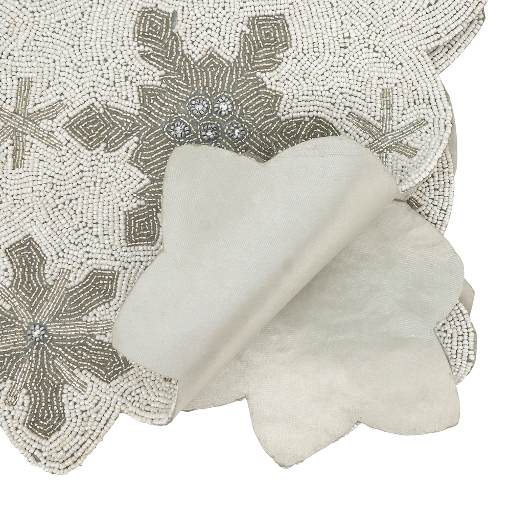 Beaded Snowflake Table Runner