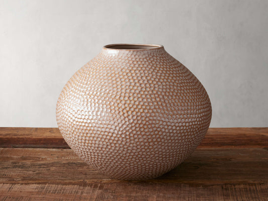 Eva Round Vase in Taupe