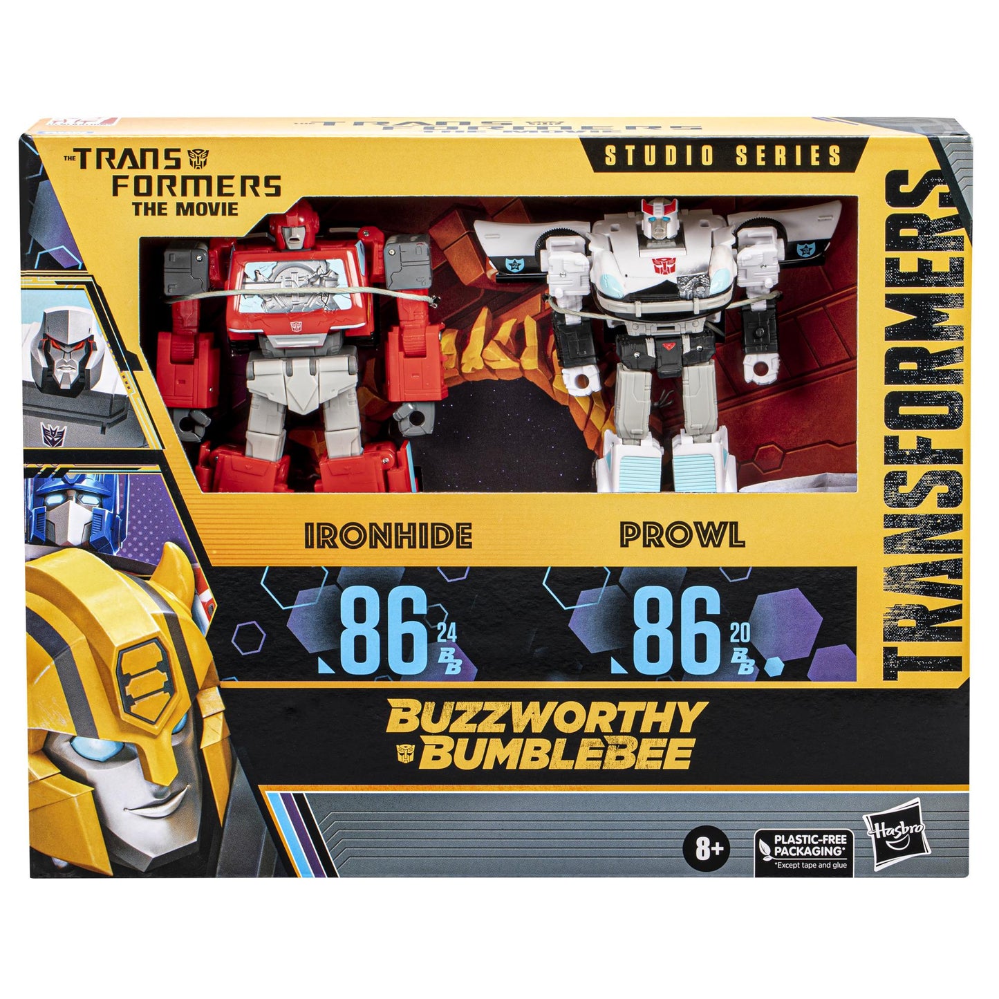 Transformers - Studio Series 86: Buzzworthy Bumblebee Transformers: The Movie - Ironhide & Prowl Figures