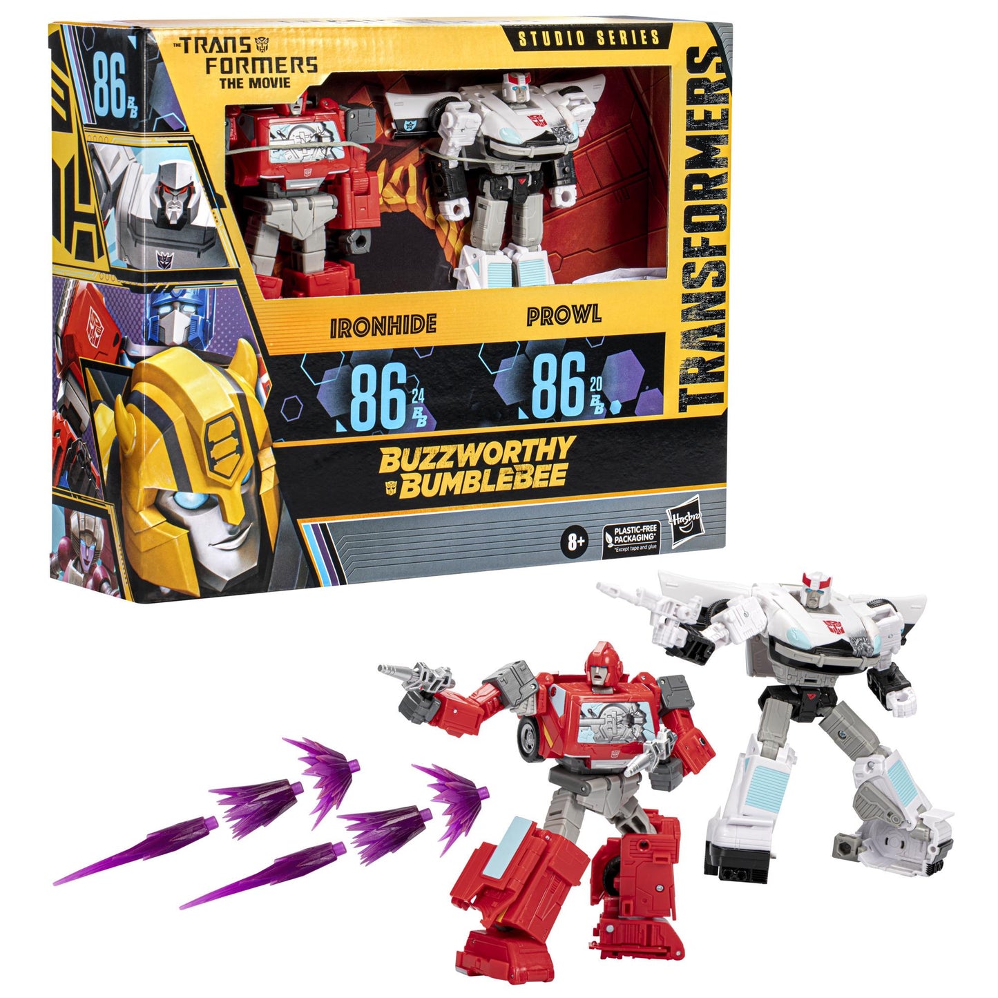 Transformers - Studio Series 86: Buzzworthy Bumblebee Transformers: The Movie - Ironhide & Prowl Figures