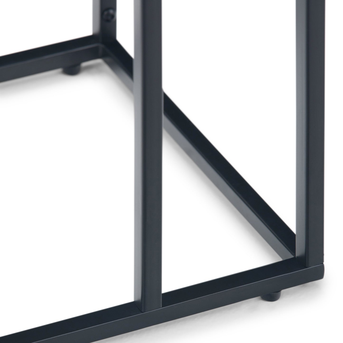 C-Shaped Side Table with Removable Tray Top