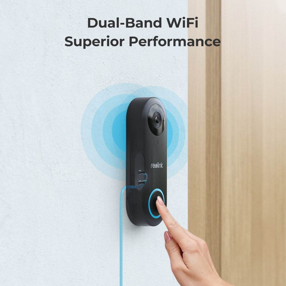 Reolink Wired Smart WiFi 2K+ Video Doorbell Outdoor Security Camera Package