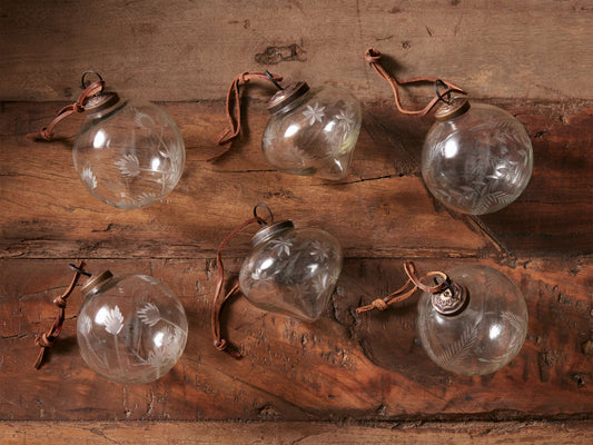 Etched Ornaments (Set of 6)