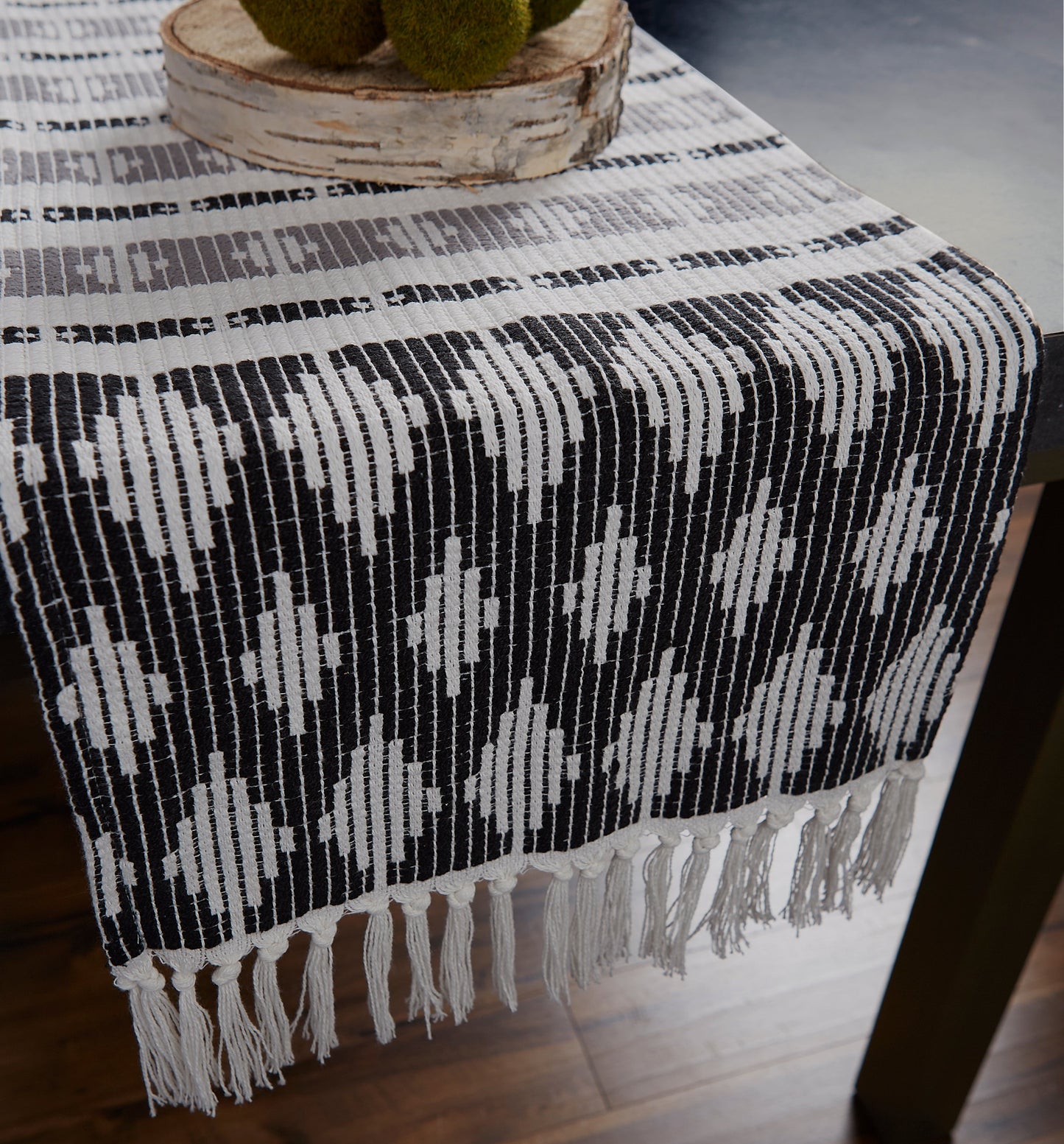 Black/Gray Colby Southwest Table Runner 15X72