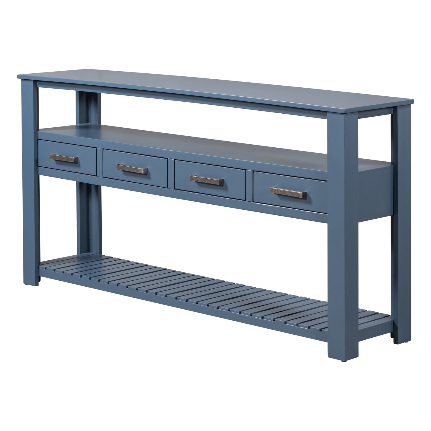 66.2" Console Table with 4 Drawers and 2 Shelves