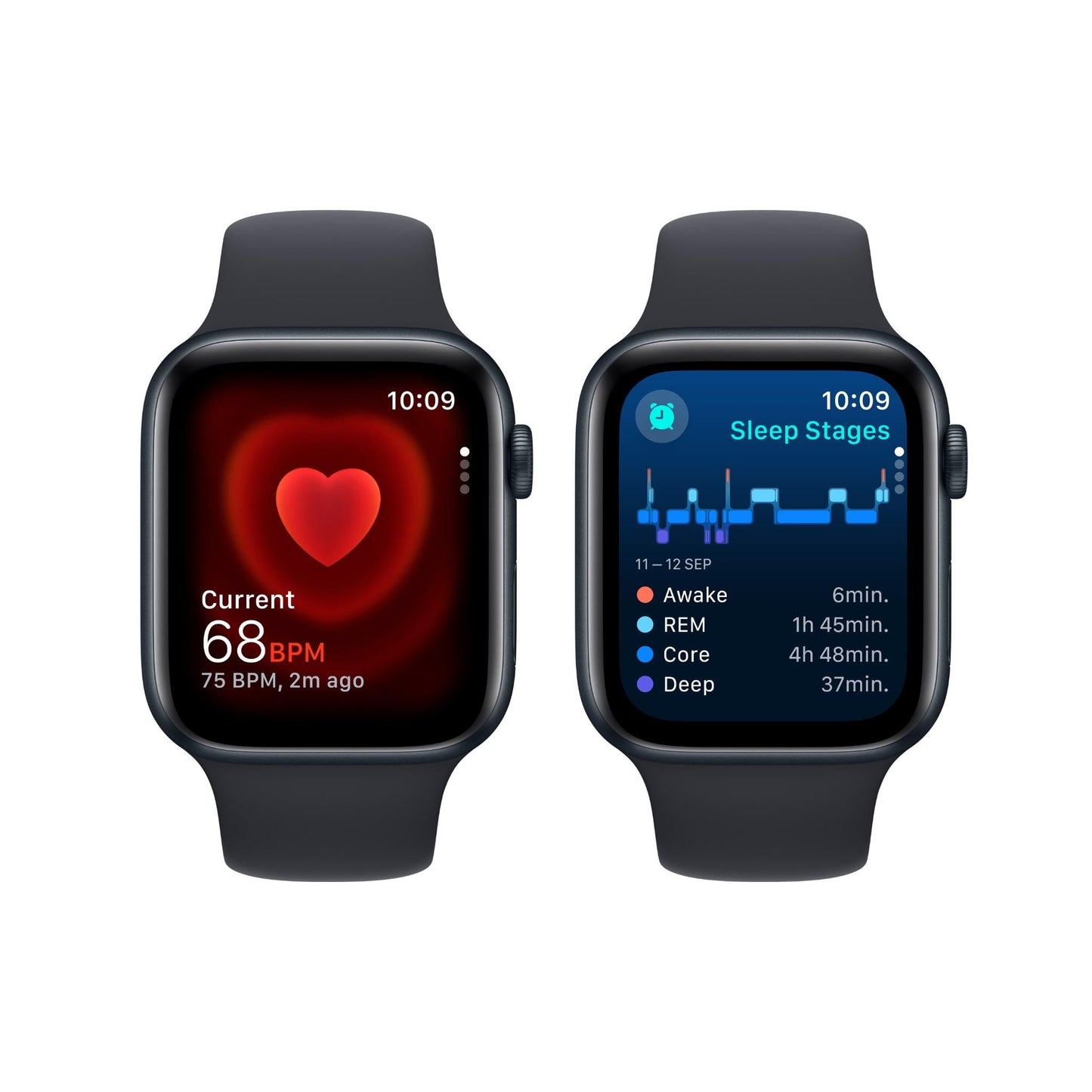 Apple Watch SE 44mm Midnight Aluminium Case GPS + Cellular (S/M)[2023]