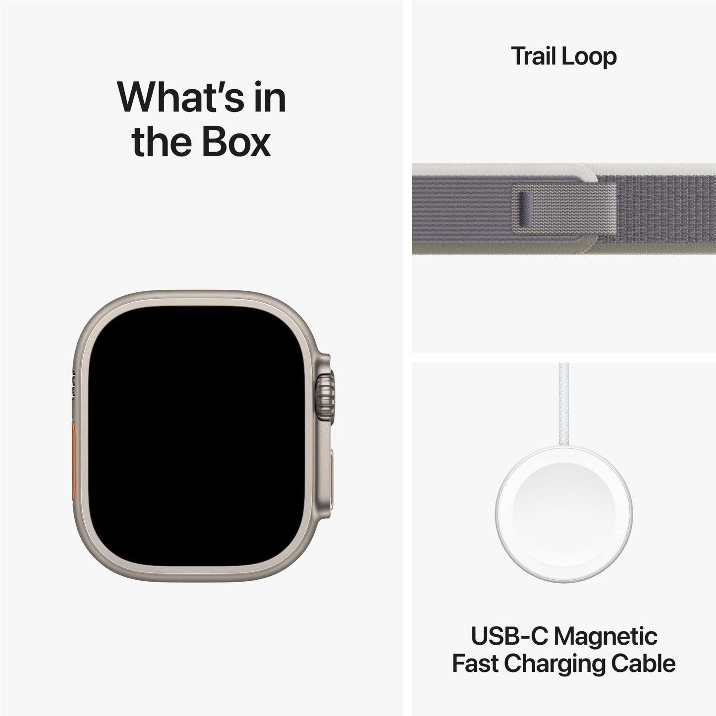 Apple Watch Ultra 2 49mm Titanium Case GPS + Cellular Trail Loop (Green/Grey)[M/L]