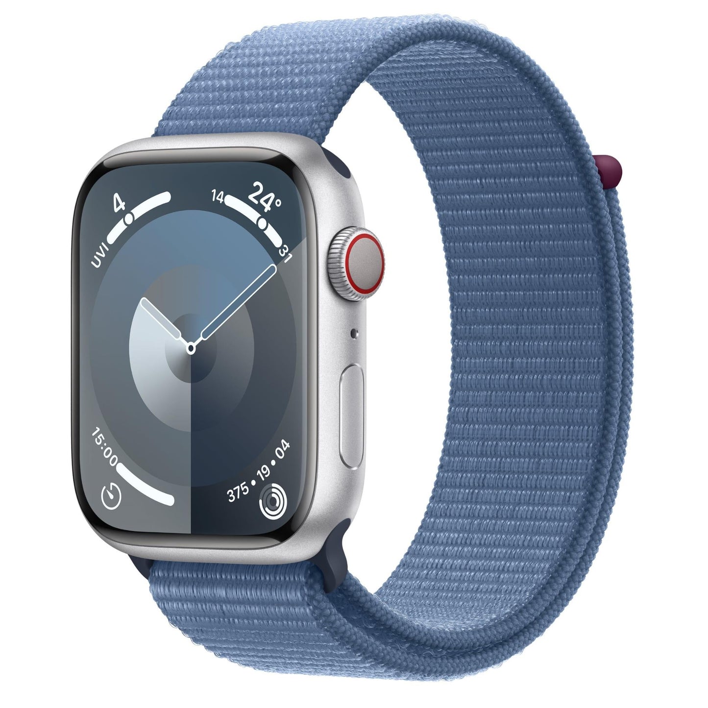 Apple Watch Series 9 45mm Silver Aluminium Case GPS + Cellular Sport Loop