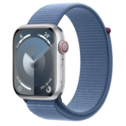 Apple Watch Series 9 45mm Silver Aluminium Case GPS + Cellular Sport Loop