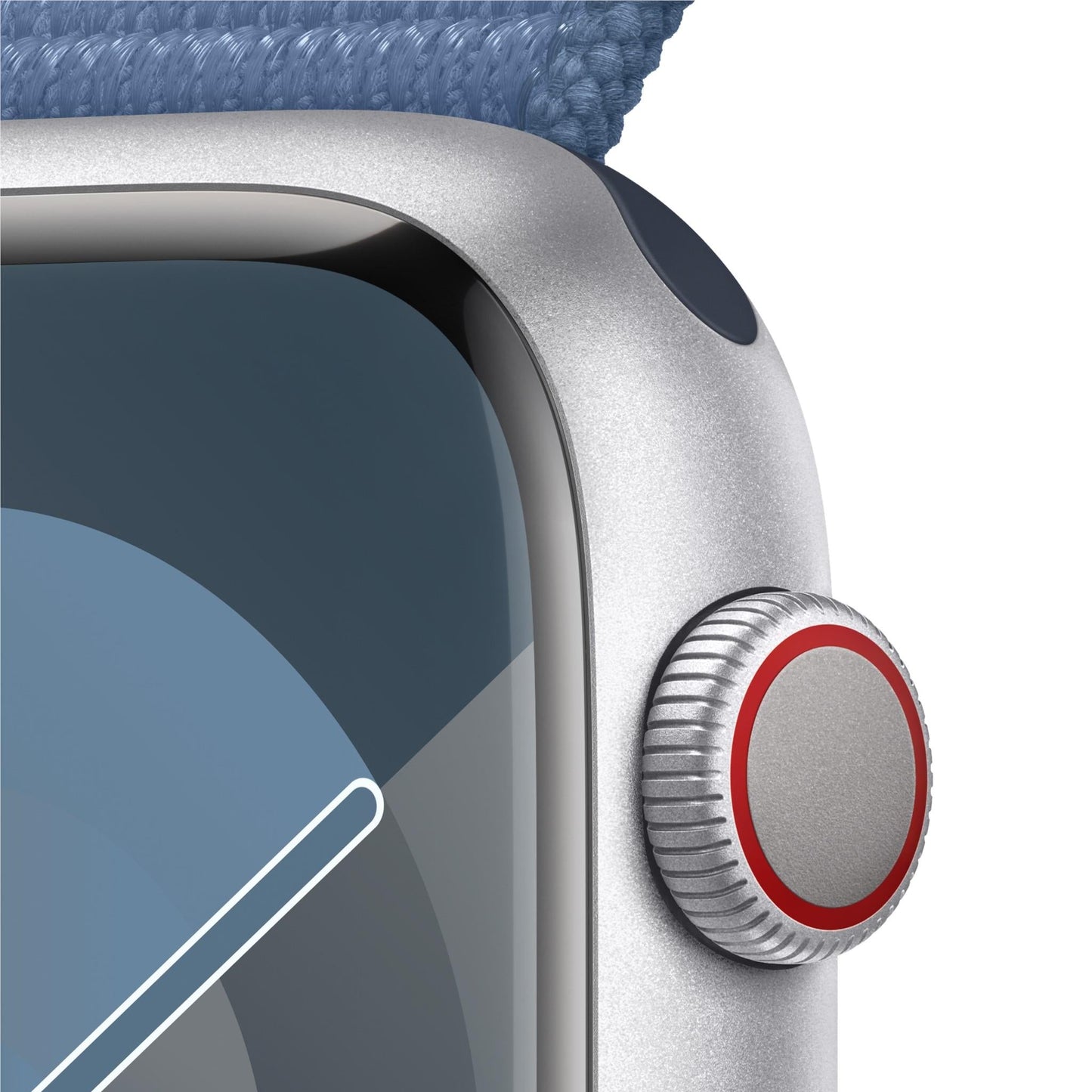 Apple Watch Series 9 45mm Silver Aluminium Case GPS + Cellular Sport Loop