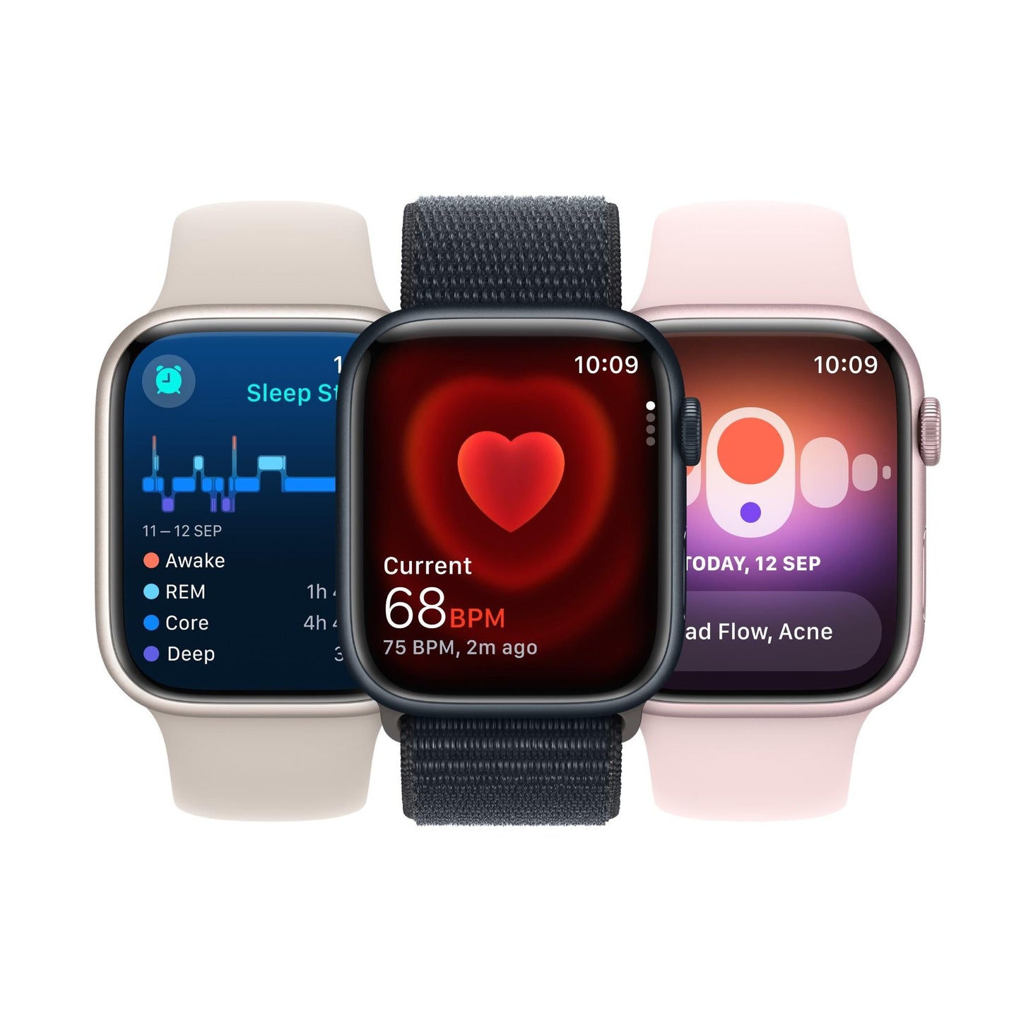 Apple Watch Series 9 45mm Silver Aluminium Case GPS + Cellular Sport Loop