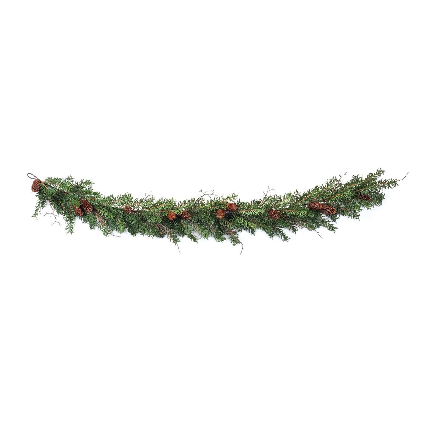 Pine Garland with Twig and Pinecones 5.5'L