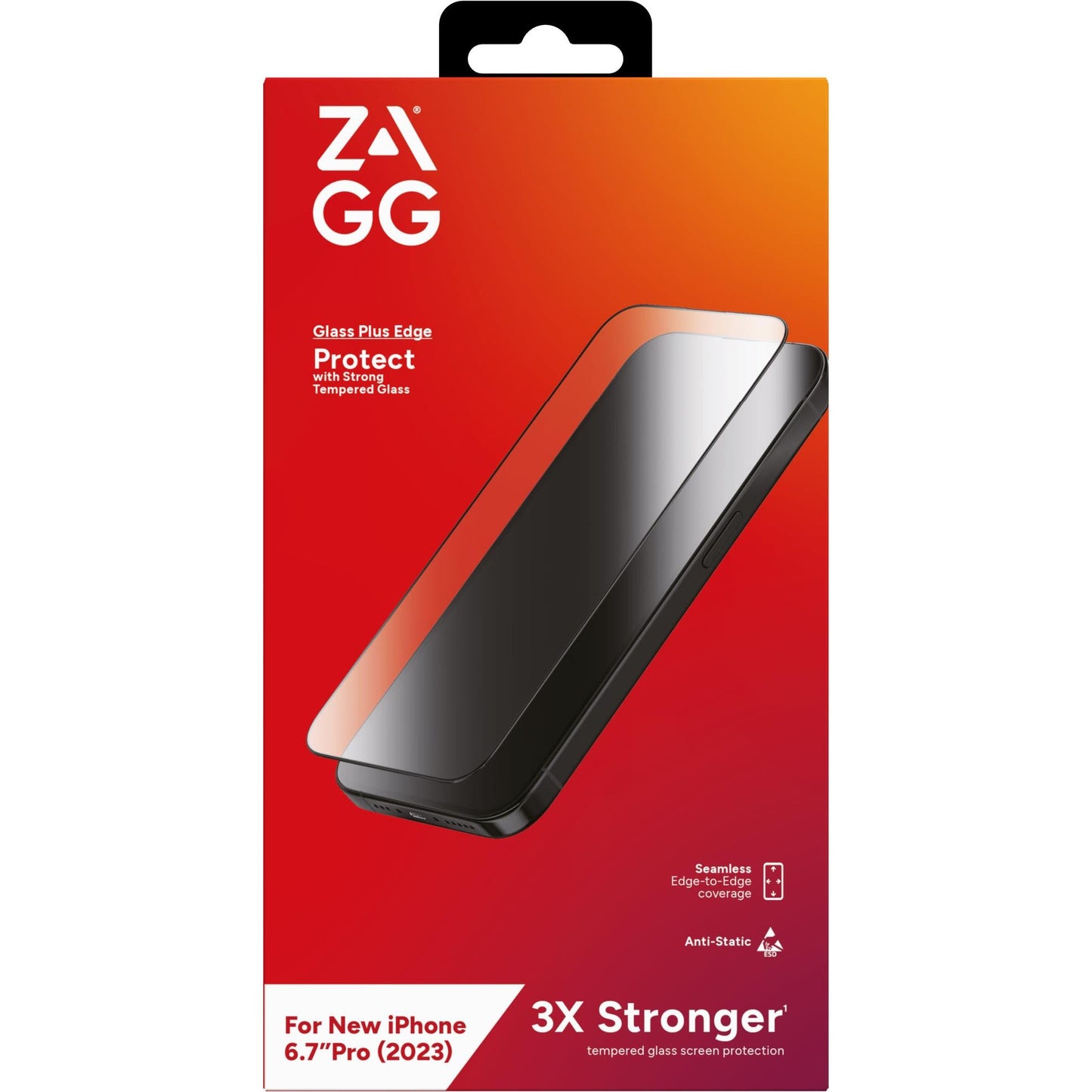 Zagg Glass Plus Edge Screen Protector for iPhone 15 Pro Max