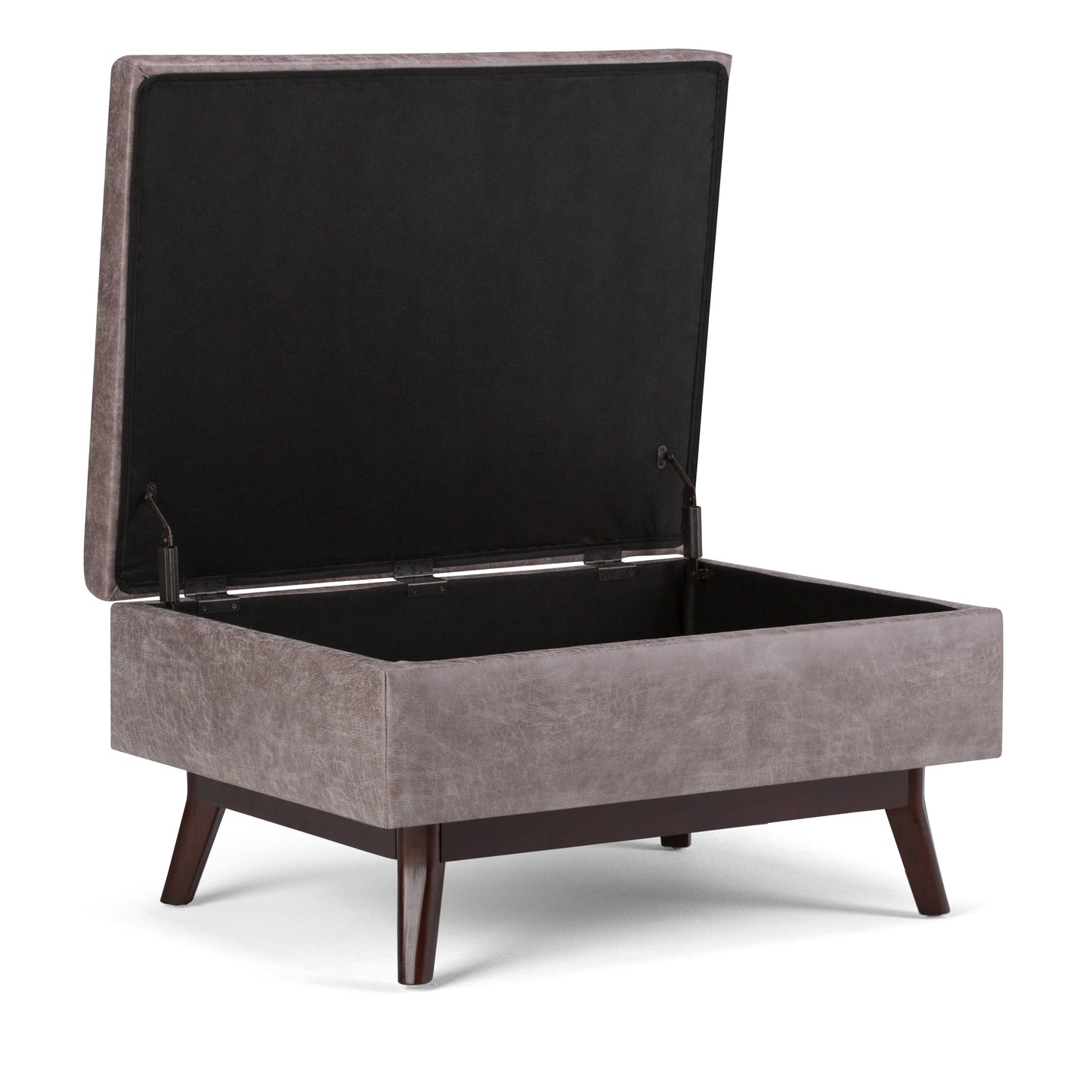 Untamed Upholstered Ottoman with Flip Top Storage and Wood Frame