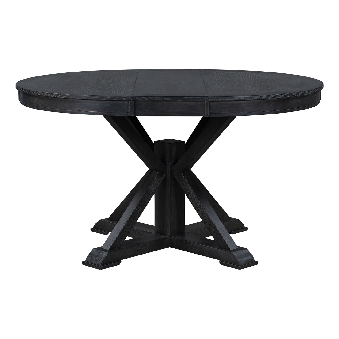 Melin Extendable Dining Table with Wood Frame and X-Shaped Base