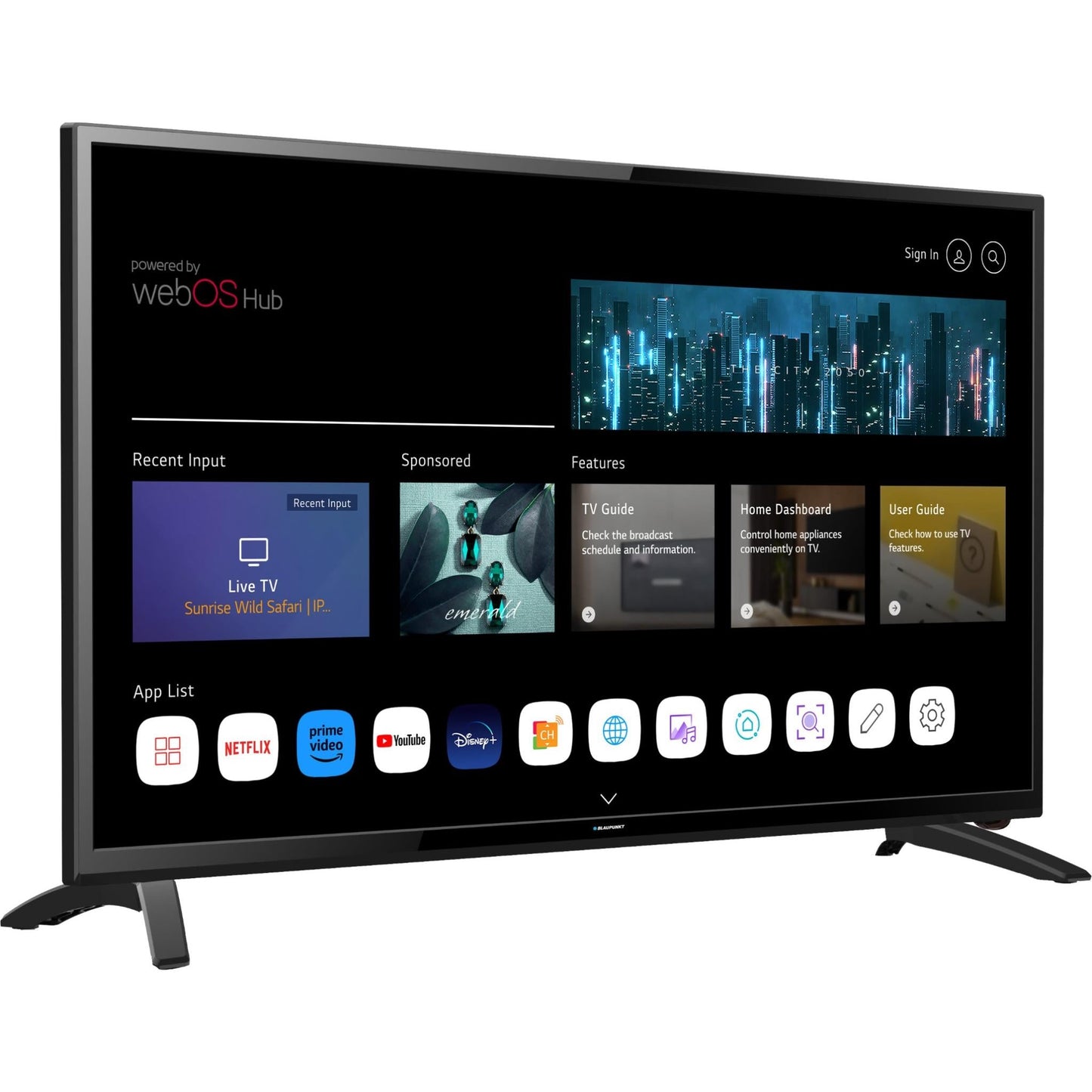 Blaupunkt 24" Full HD Smart TV with DVD and 12V Car Charger