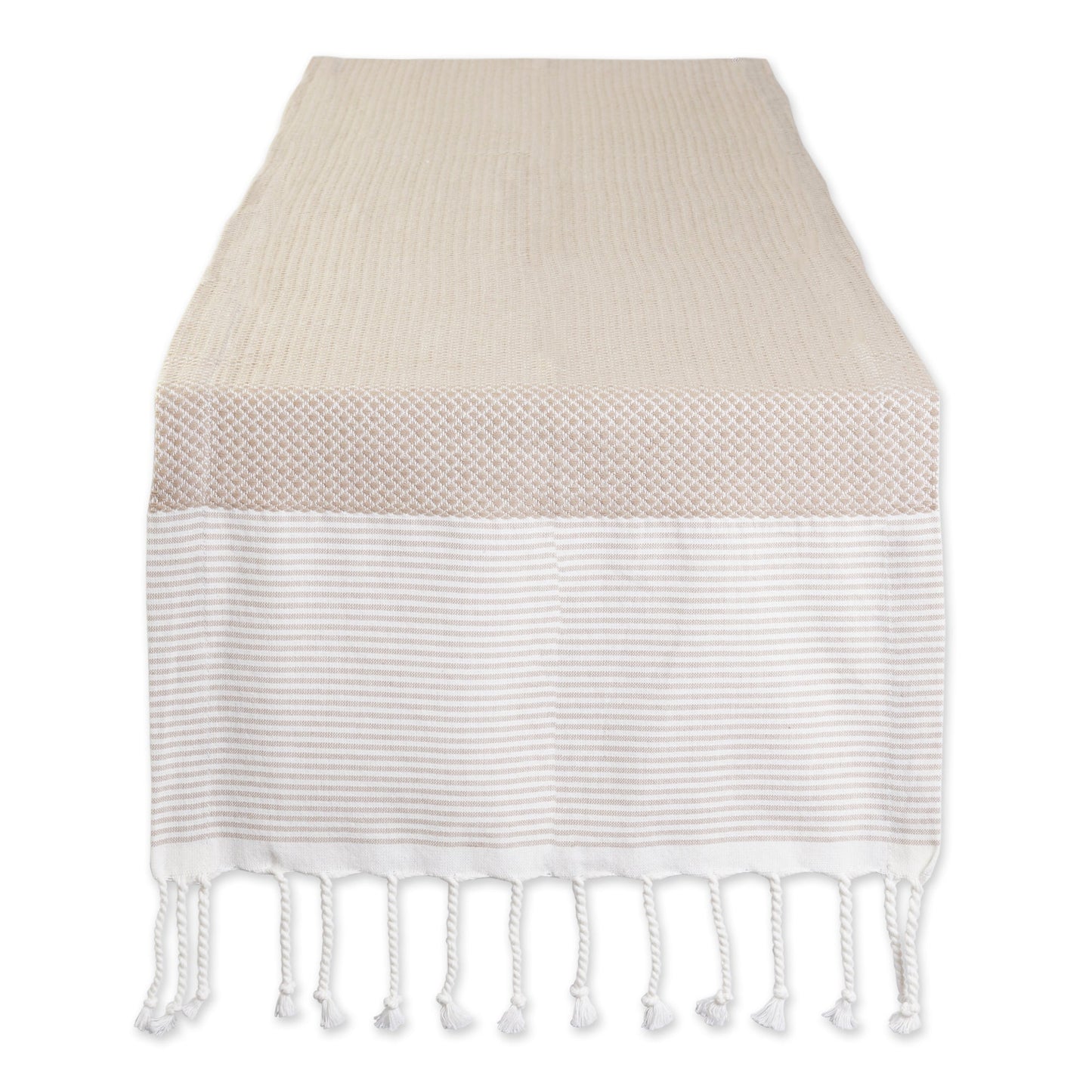 Stone Bordered Dobby Table Runner 15X108