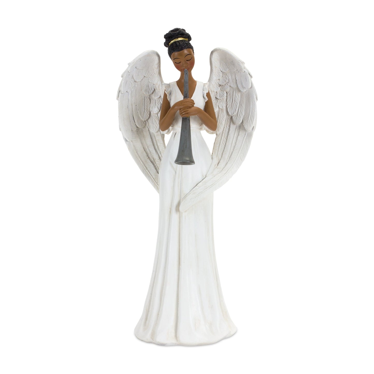 Serene Angel Figurine with Musical Instrument Accent, Set of 3