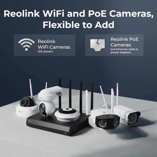 Reolink RLN12W 12-Channel Wi-Fi 6 NVR with 2TB HDD for 24/7 Recording