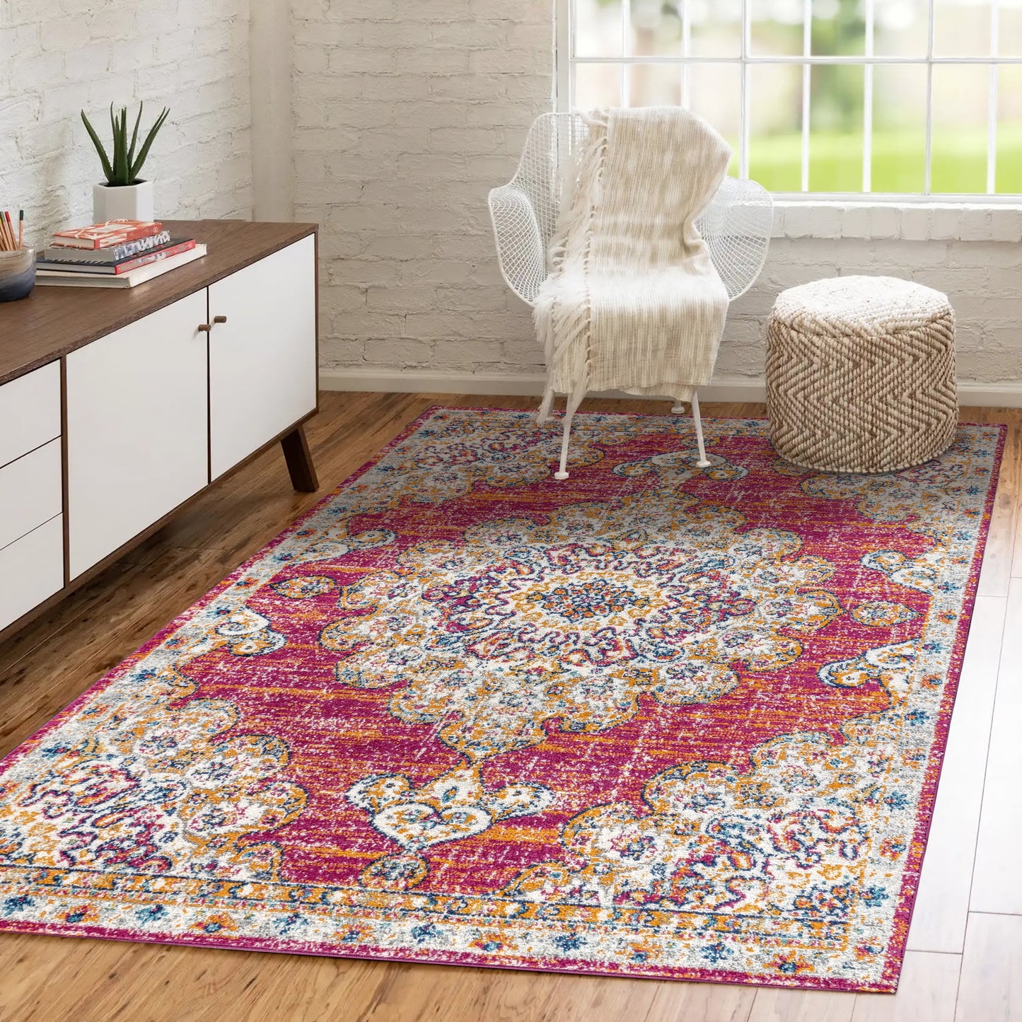 Bohemian FLAIR Boho Vintage Medallion Area Rug