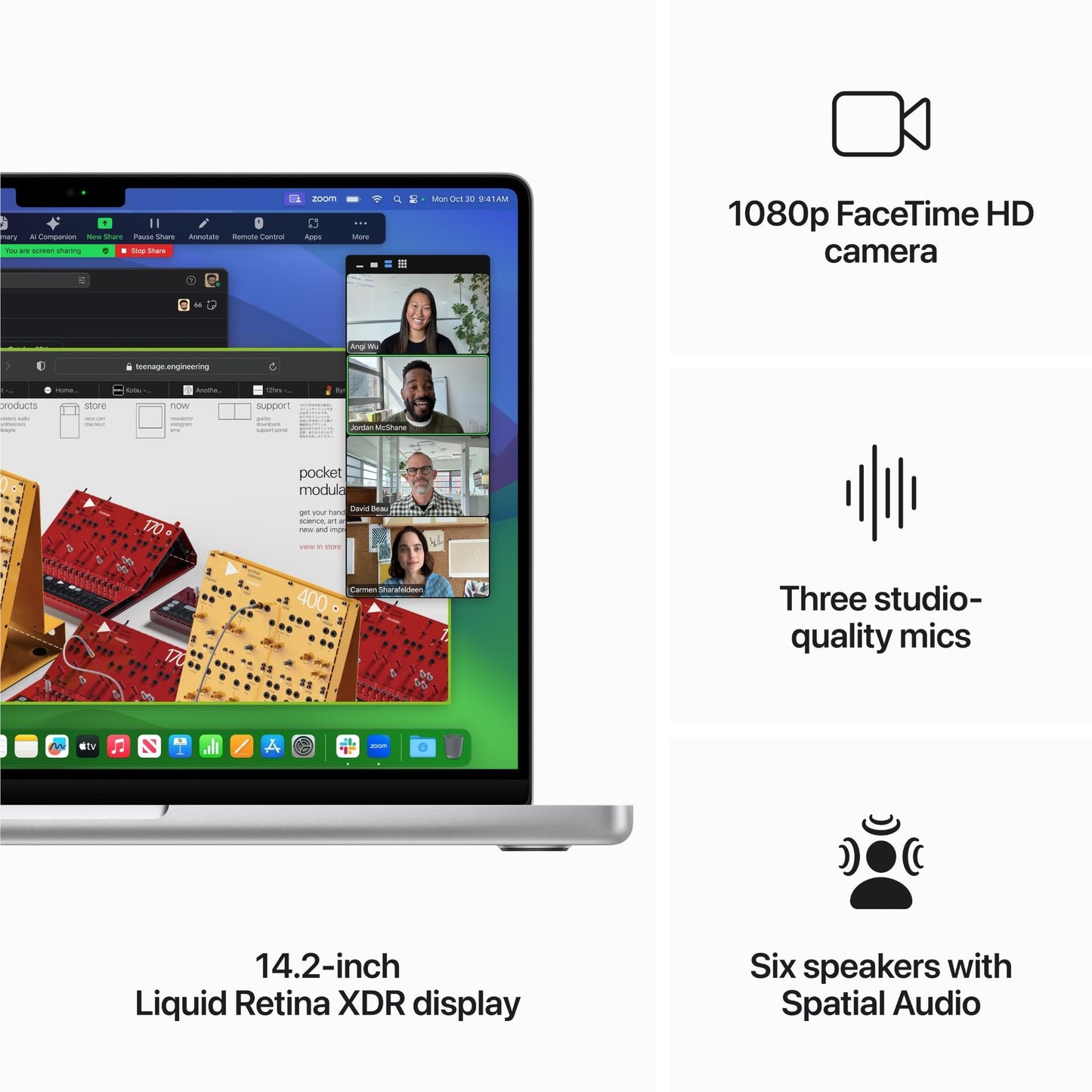 Apple MacBook Pro 14-inch with M3 Chip, 1TB SSD/16GB (Silver)[2023]