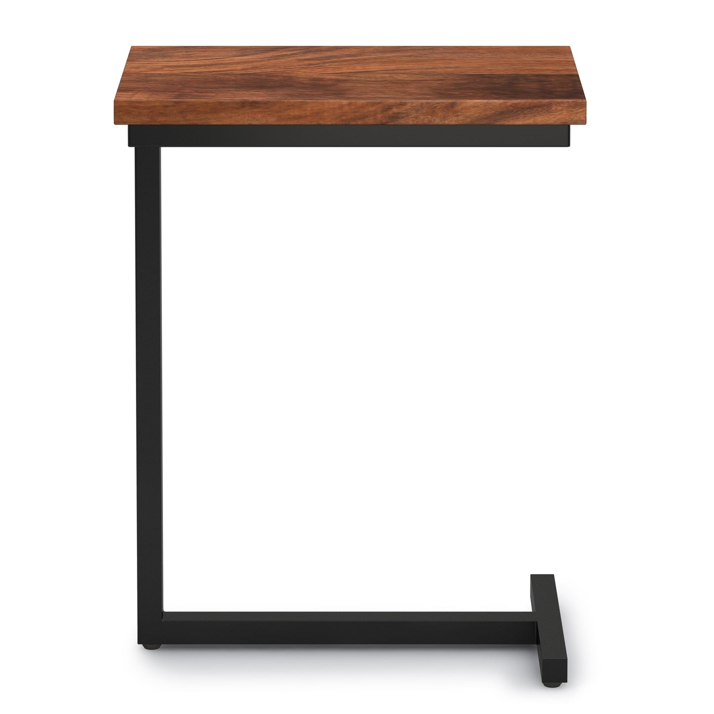 C-Shaped Side Table with Metal Frame