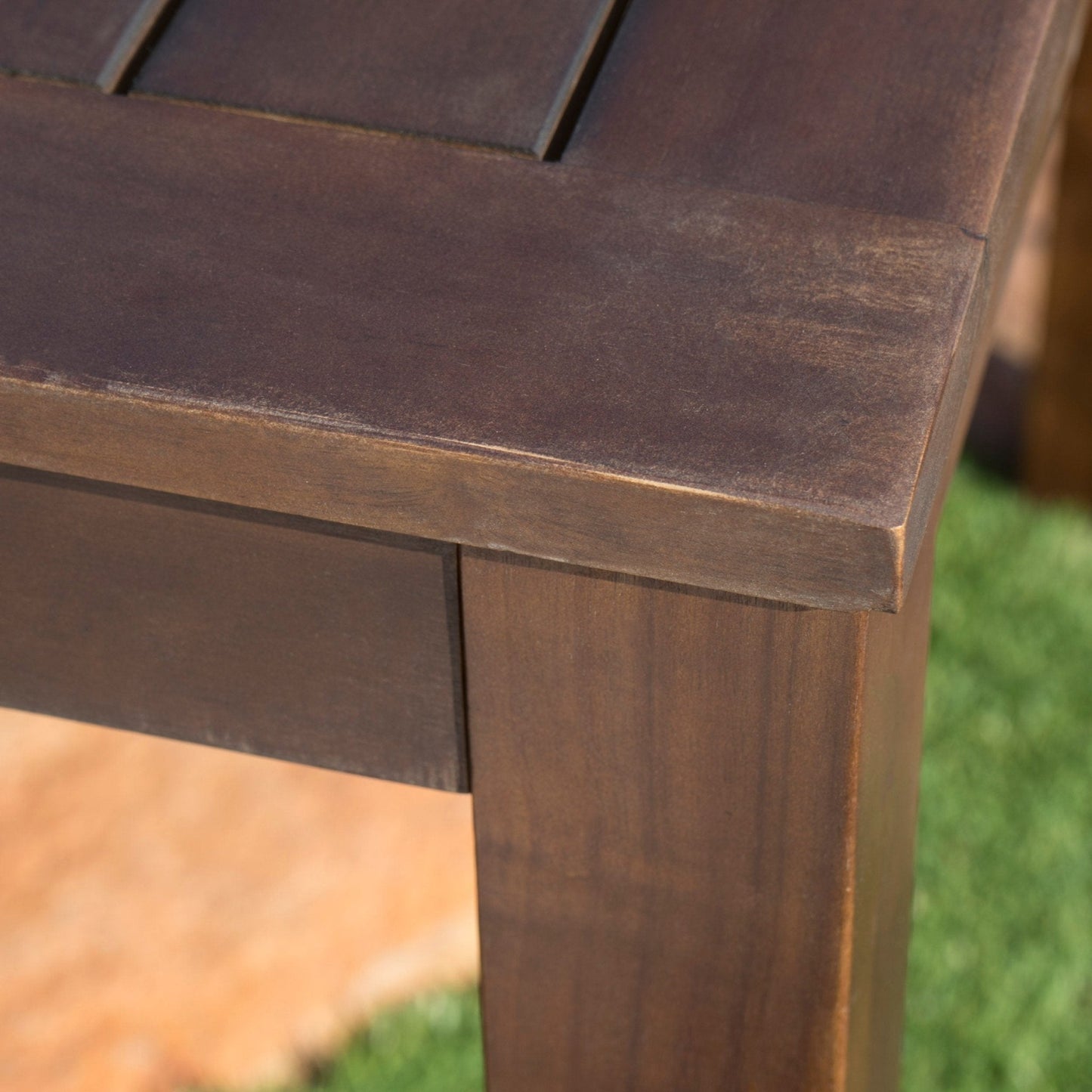 69" Acacia Wood Outdoor Dining Table